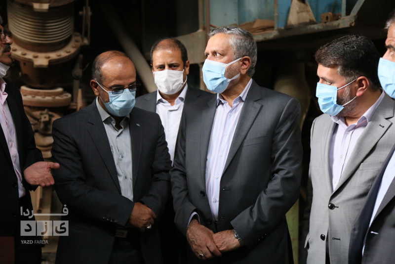 بازدید سید صولت مرتضوی، معاون اجرایی رئیس جمهور از کارخانه فولاد میبد