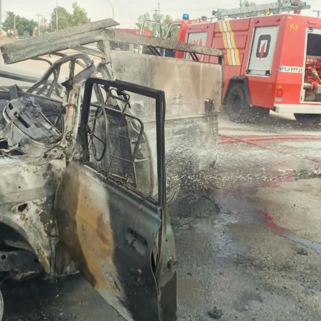 نجات معجزه‌آسا از دل تصادفی شدید در جاده فهرج