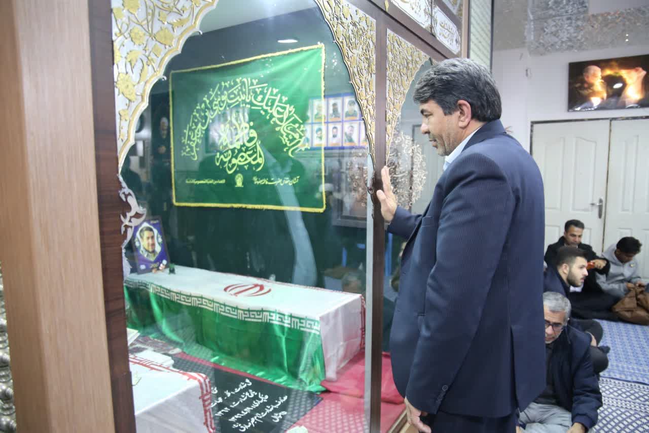 حضور استاندار کرمان در مراسم عزاداری شهادت حضرت زهرا (س) در بیت‌الزهرا