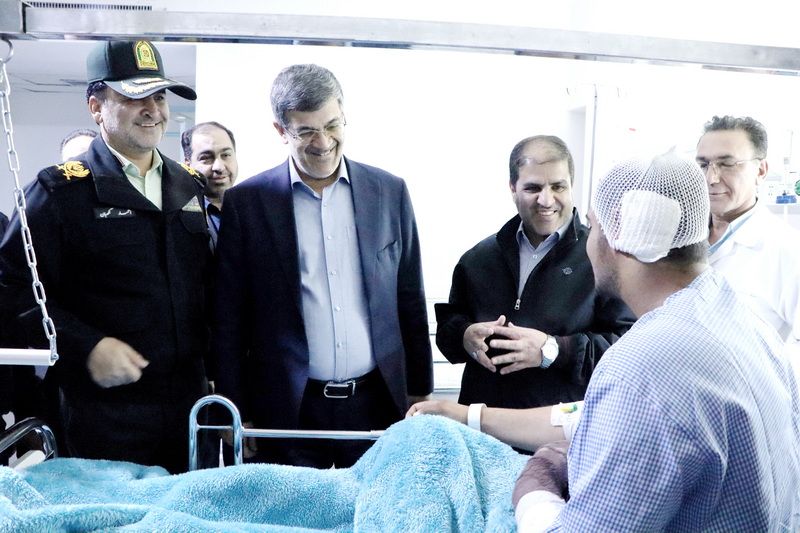 عیادت استاندار یزد از حافظان امنیت آسیب دیده در اغتشاشات اخیر