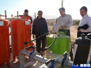 افتتاح اولین شبكه آبياري و آبرساني قطره‌اي در بخش سبزدشت بافق