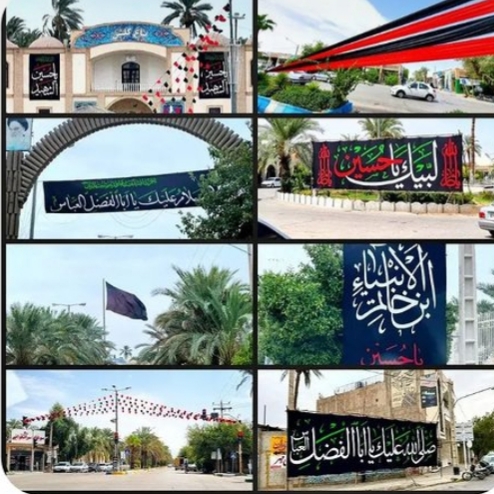 شهر طبس رنگ ماتم حسینی به خود گرفت 